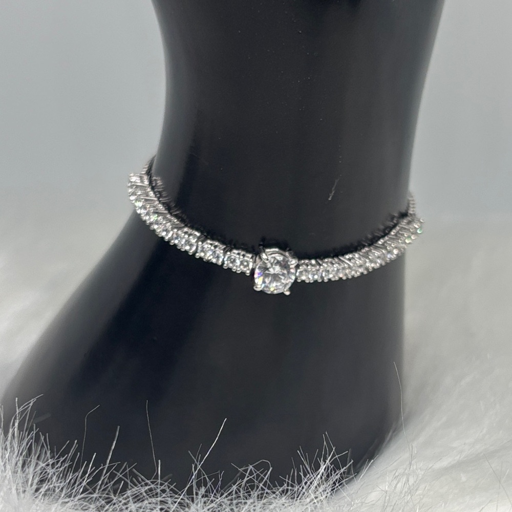 YGI 925 Sterling Silver CZ Adjustable Bracelet